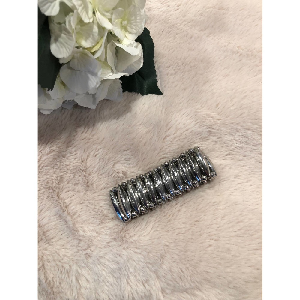 White House Black Market  Silver Tone Stretchy Bracelet